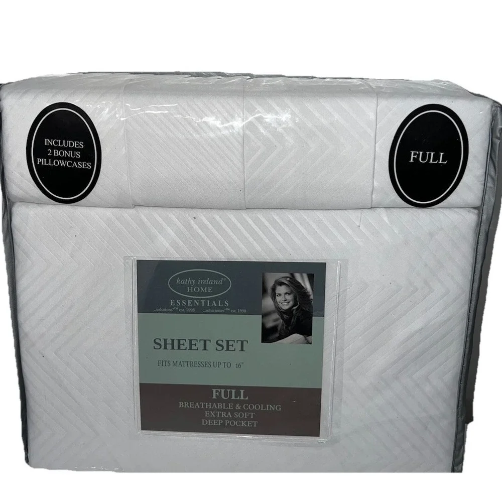 (B30/28)Kathy Ireland Bedding Sheet Set Size Full